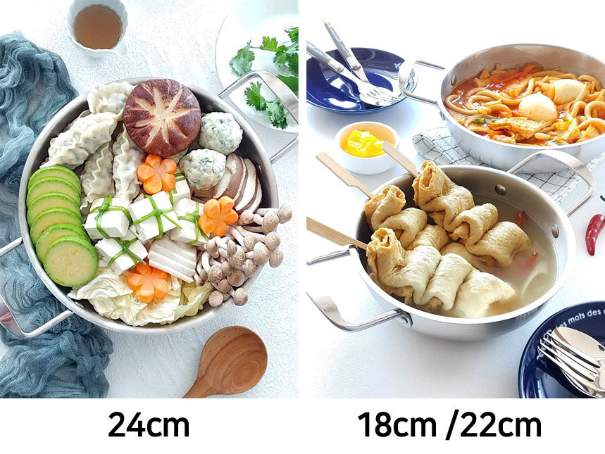 Stainless Steel Hot Pot (5 Sizes)