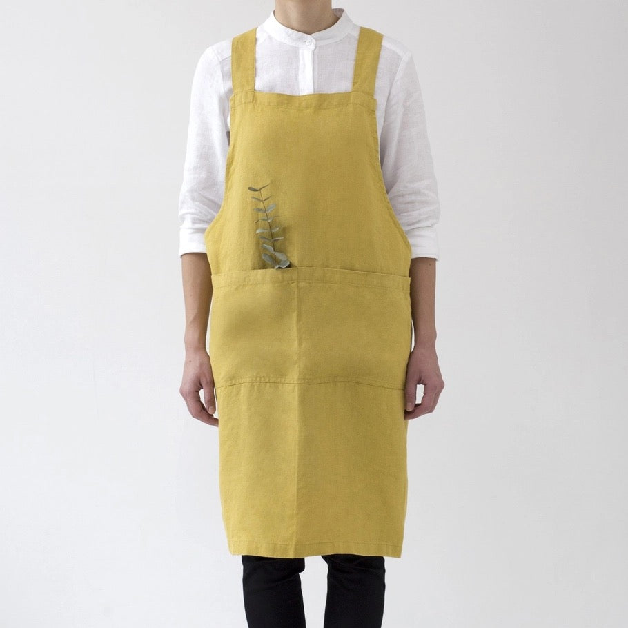 Linen Crossback Apron (New Colors!)