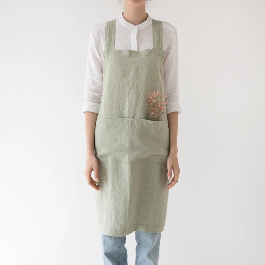 Linen Crossback Apron (New Colors!)