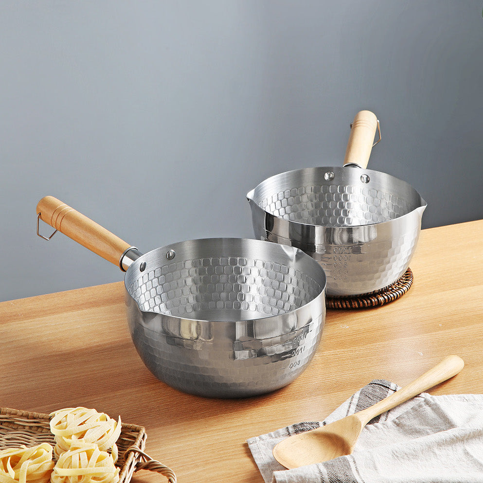 Stainless Steel Double Spout Saucepan (2 Sizes)
