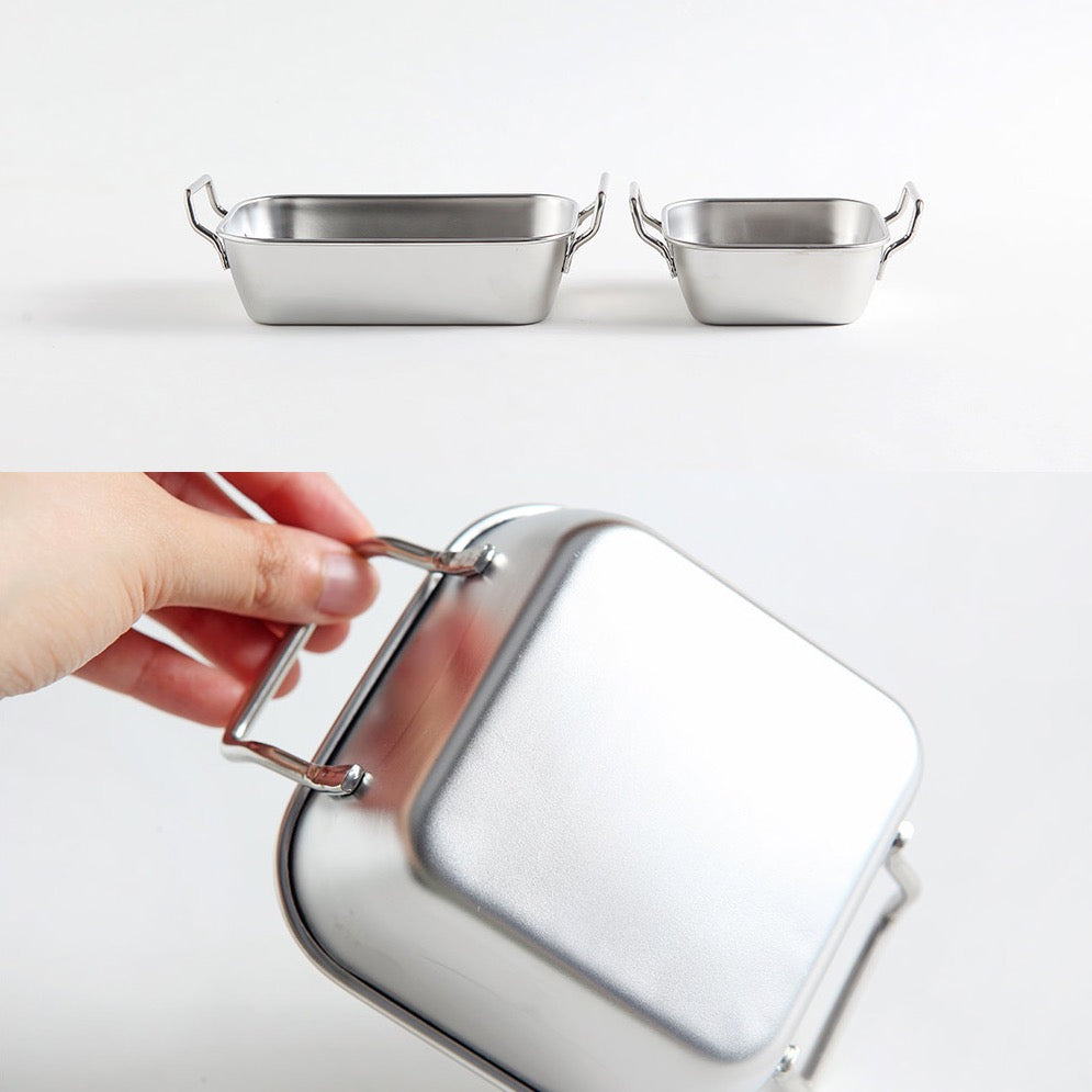 Stainless Steel Rectangular Handle Bowls (2 Styles)