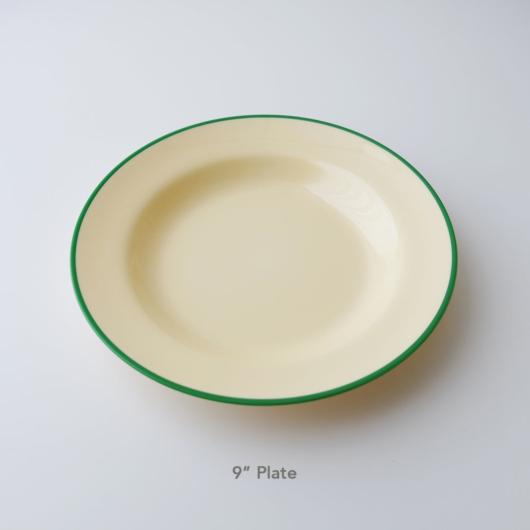 Awaken Melamine Avocado Rim - Plate (2 sizes)