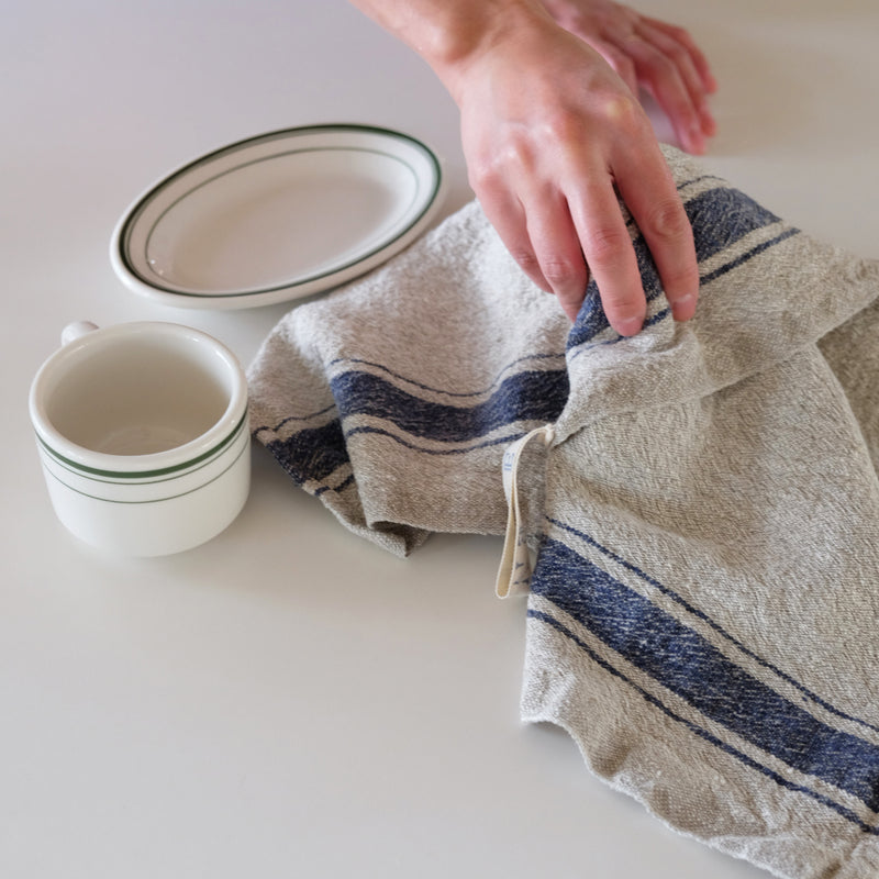 Vintage Style 100% Linen Kitchen Towel