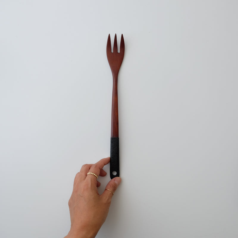 Blackened Handle Serving Fork