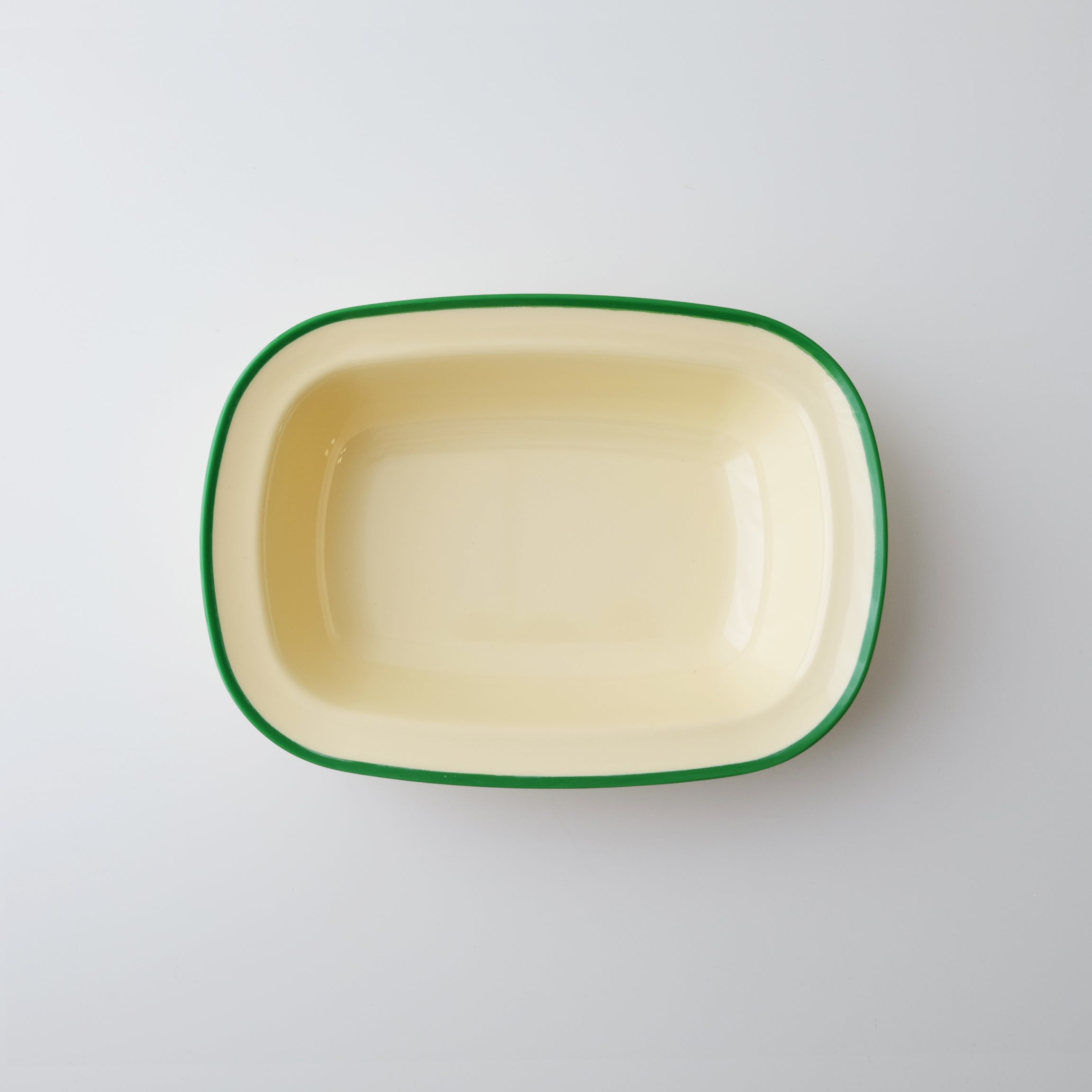 Awaken Melamine Avocado Rim - Rectangle Bowl (2 sizes)