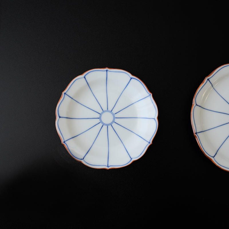 Shobido Honten- Bellflower edge multipurpose- Flat plate (3 sizes)