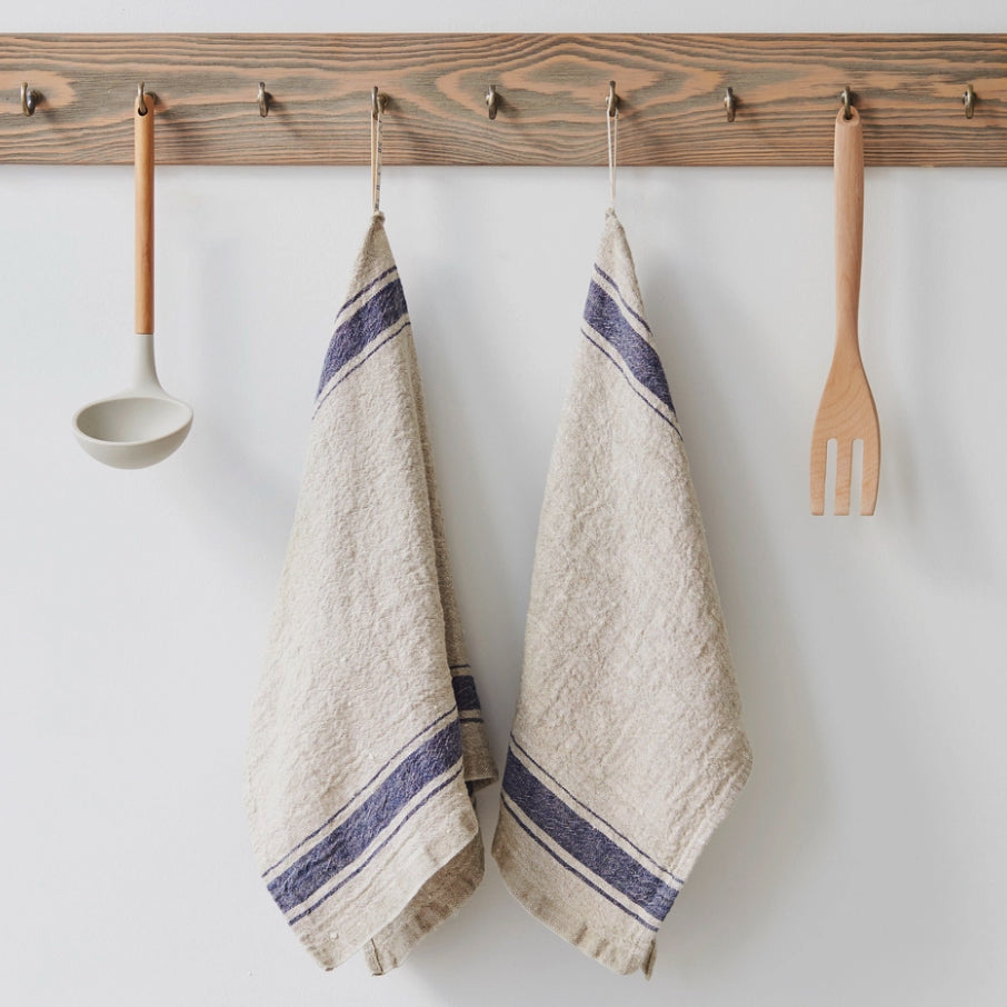 Vintage Style Linen Kitchen Towel (6 Colors)