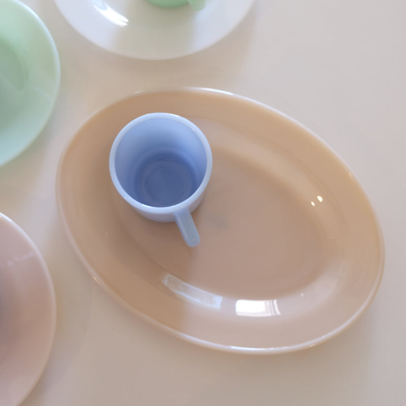 UNS Milk Glass Plates