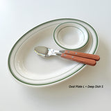 TUXTON Green bay Oval Plates (5 Sizes)