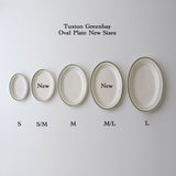 TUXTON Green bay Oval Plates (5 Sizes)